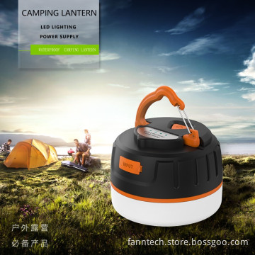 Portable LED Camping Lantern with 5200mah Power Bank & Magnet for Hiking & Illumination & Phone Charging